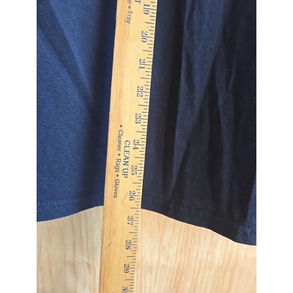 SOUTHERN GIRL Women's HELLO FALL PUMPKIN TRUCK LONG SLEEVE SHIRT LARGE NAVY BLUE - Picture 7 of 10